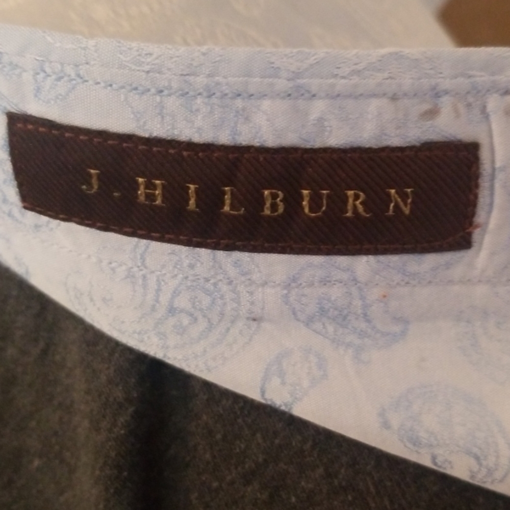 J. Hilburn light blue paisley mens dress shirt - Picture 2 of 5